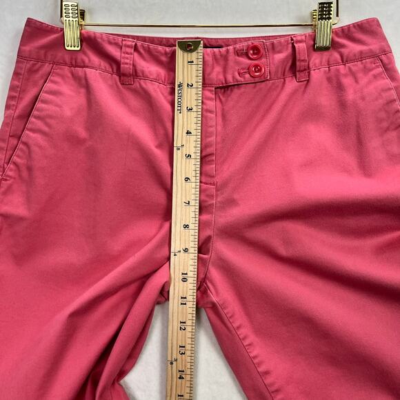 Vineyard Vines Coral Stretch Cropped Chino Dress Pants with Pockets, Size 8 - Picture 7 of 10